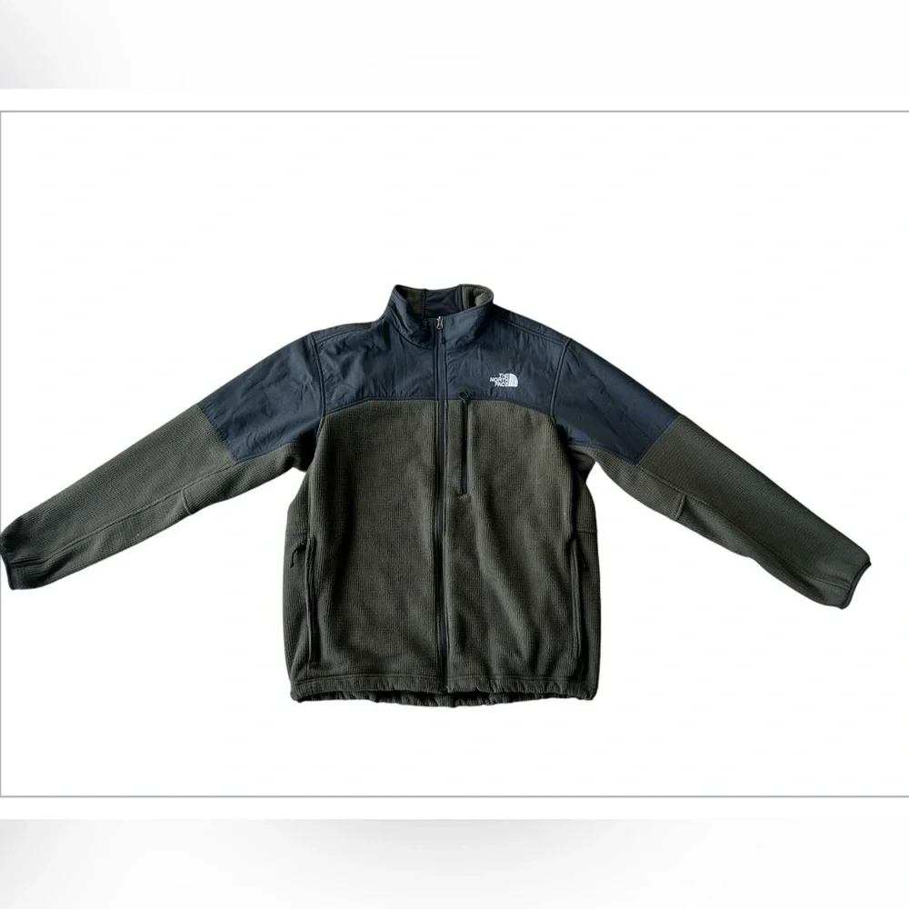 The North Face Jacket Men's Size XL Full Zip Dark green Fleece Performance